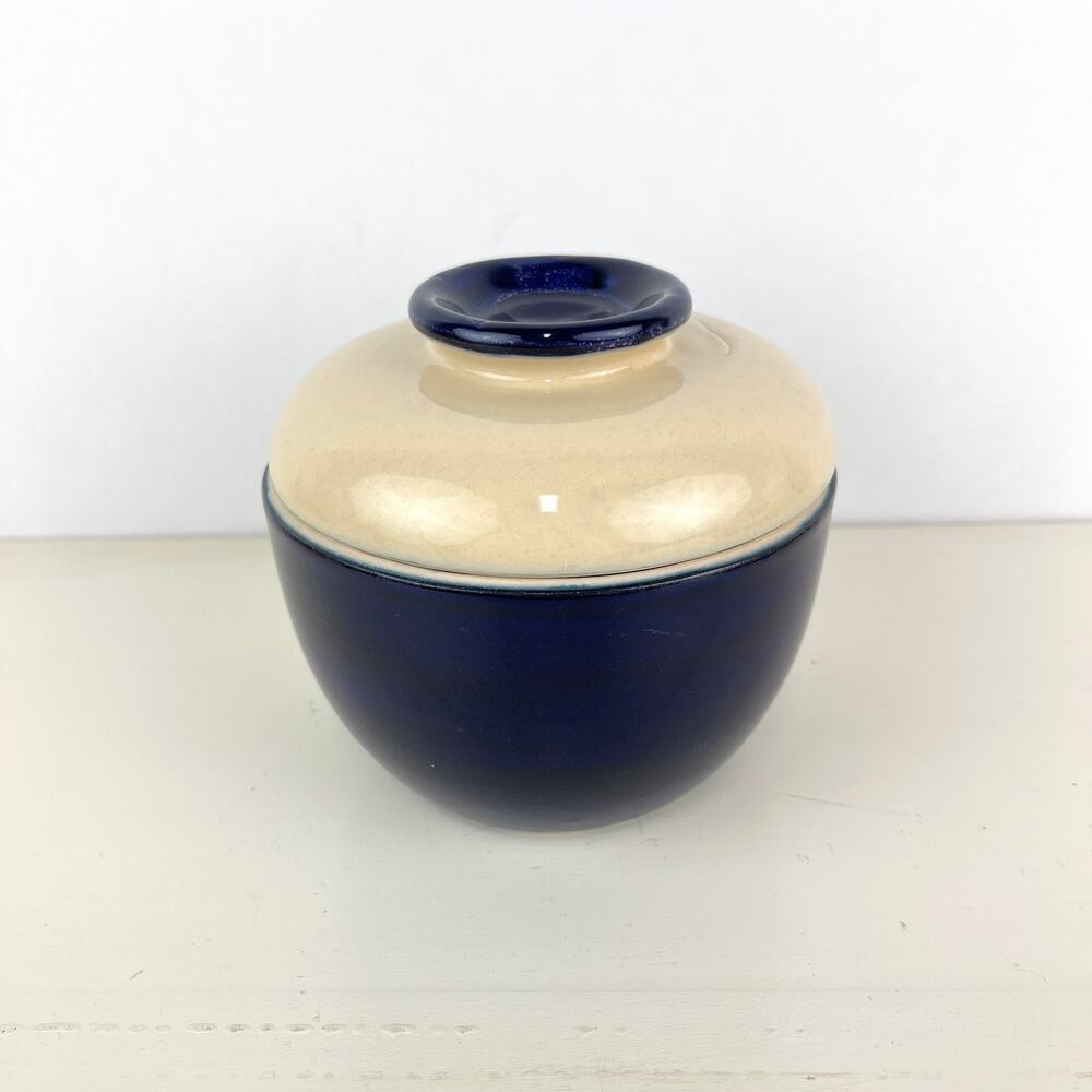Tuhu Pottery Ceramic Bowl with Lid in Indigo